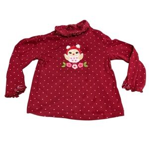 Gymboree Cozy Owl 2011 Long Sleeve Little Girls Top Tee Holiday Wear Clothing 3T